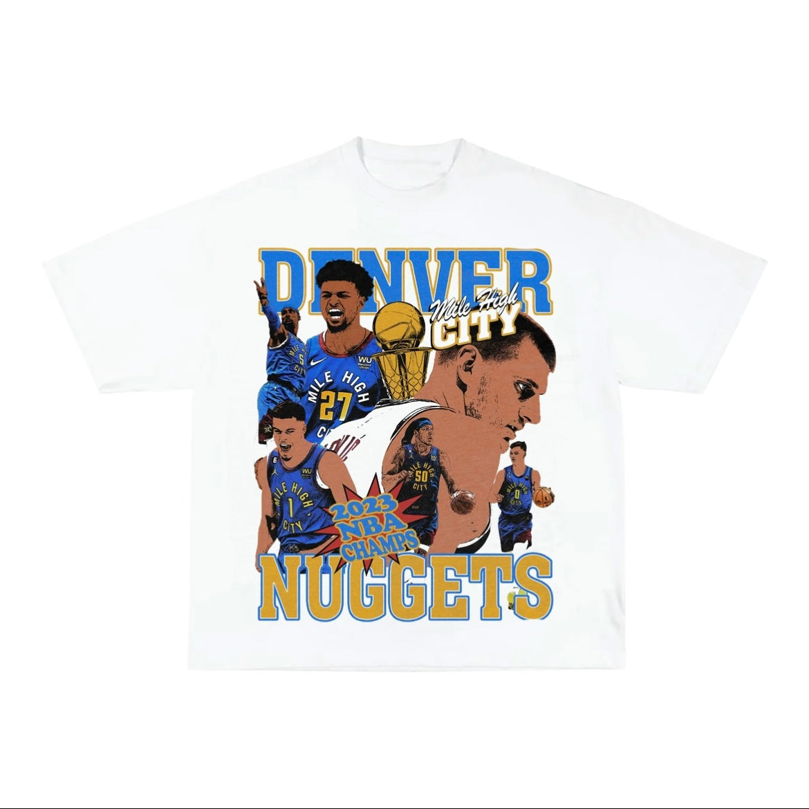 Denver Nuggets Tee, Vintage Graphic T-Shirts